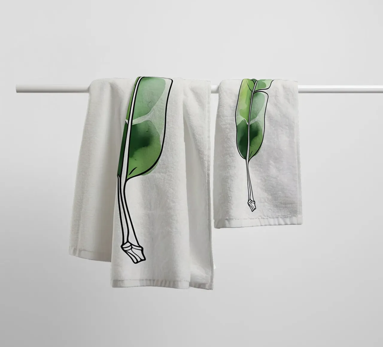 Moderna minimalista di una singola foglia di banano asciugamano da bagno da Bloom And Brush