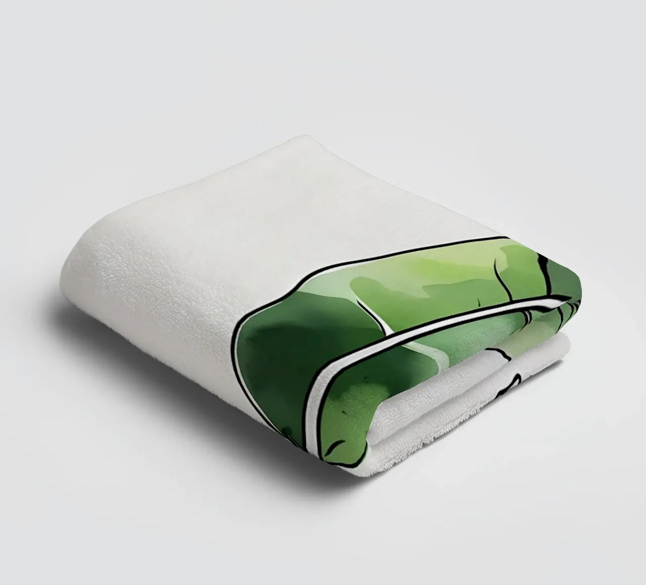 Moderna minimalista di una singola foglia di banano asciugamano da bagno da Bloom And Brush