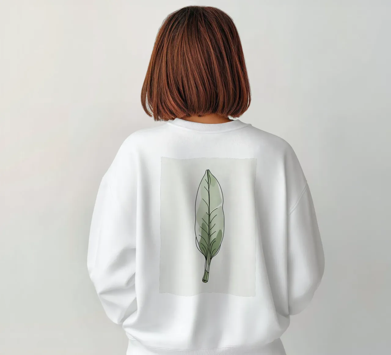 Moderno minimalista di una singola foglia di banano felpa da Bloom And Brush