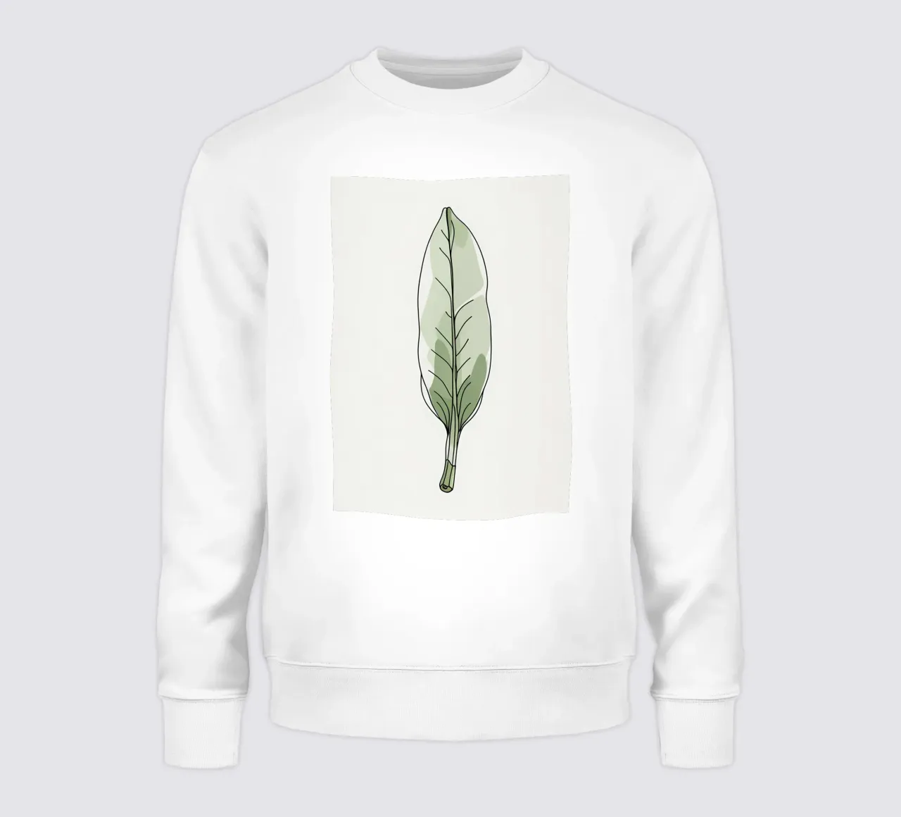Moderno minimalista di una singola foglia di banano felpa da Bloom And Brush