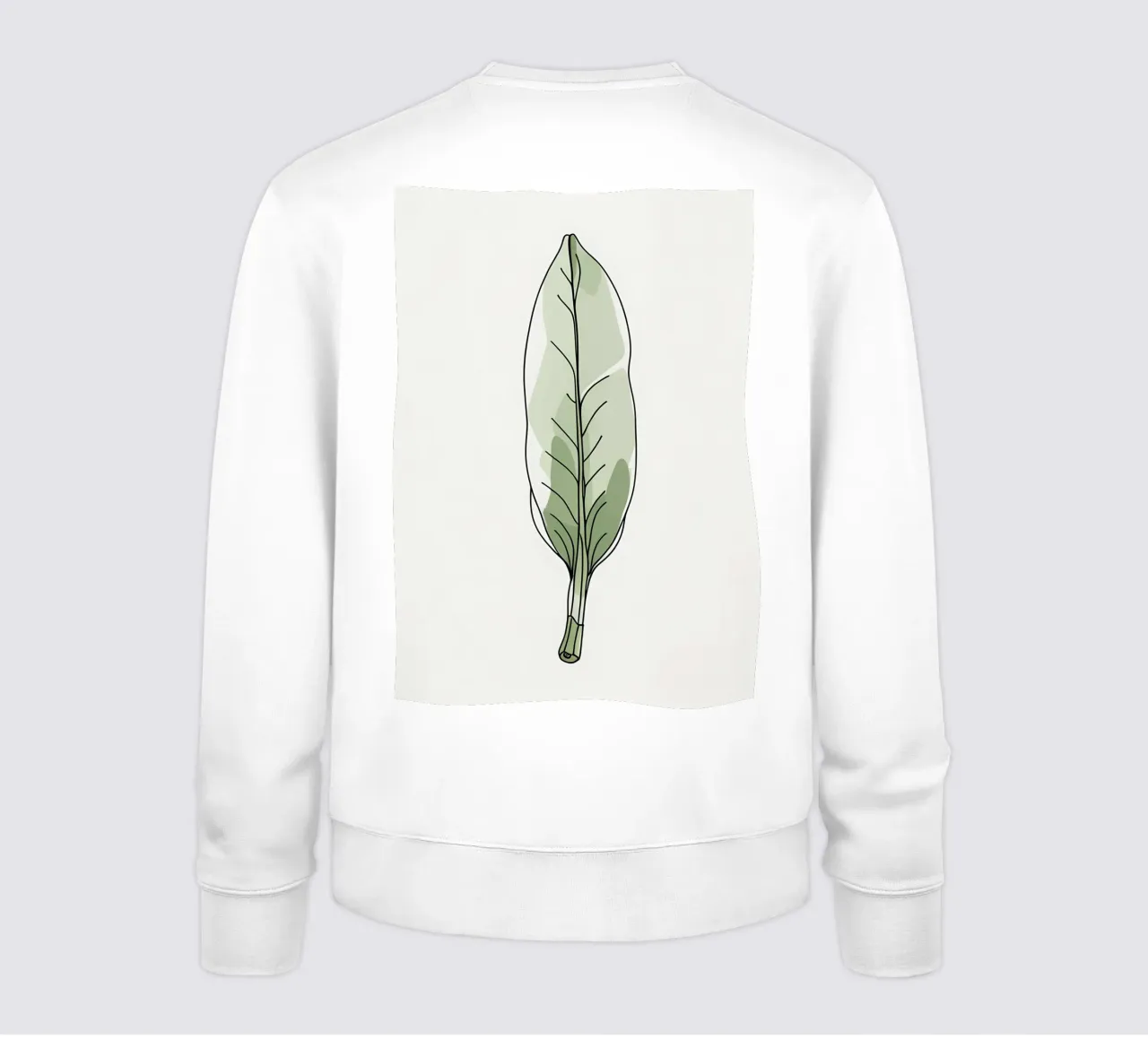 Moderno minimalista di una singola foglia di banano felpa da Bloom And Brush