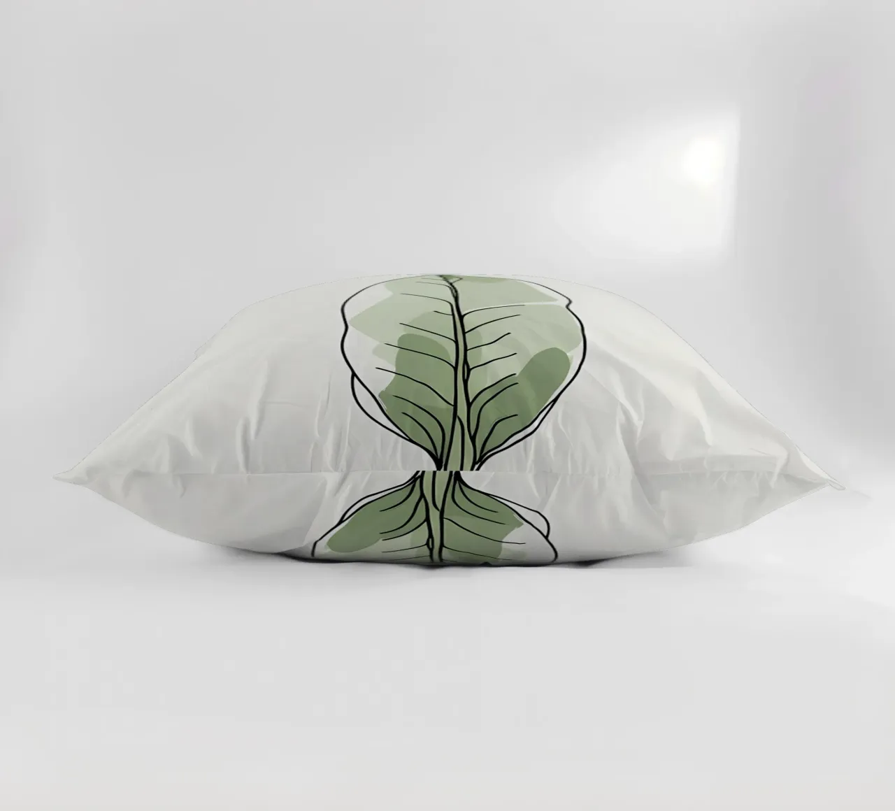 Moderno minimalista di una singola foglia di banano cuscino da Bloom And Brush