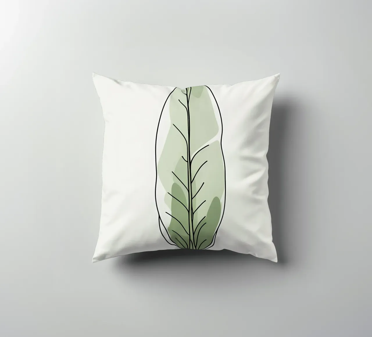 Moderno minimalista di una singola foglia di banano cuscino da Bloom And Brush