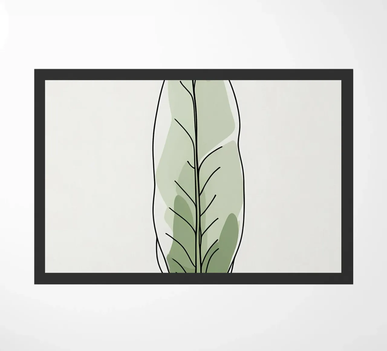 Moderno minimalista di una singola foglia di banano zerbino da Bloom And Brush