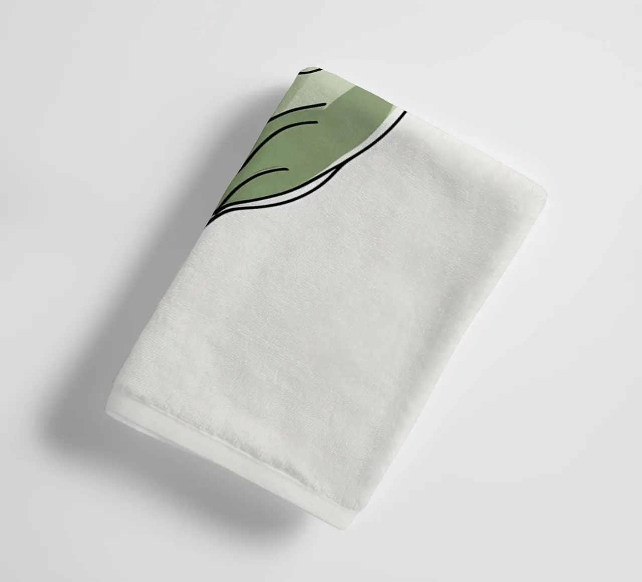 Minimalist modern of a single banana leaf towel by Bloom And Brush