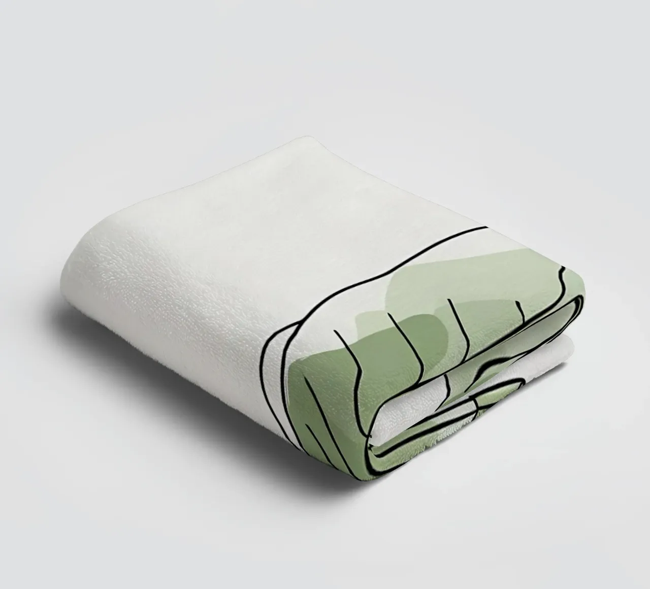 Minimalist modern of a single banana leaf towel by Bloom And Brush