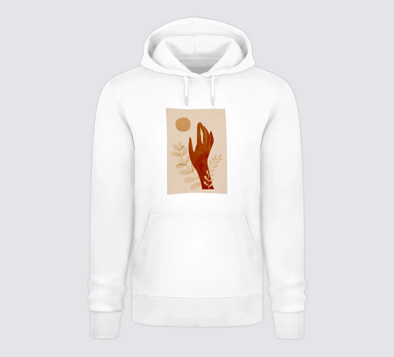 Mano e sole felpa con cappuccio da ThingDesign