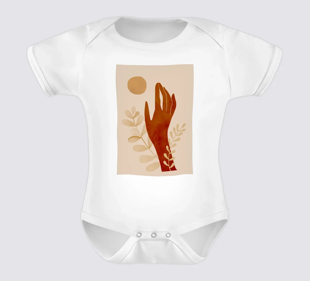 Mano e sole body neonato maniche corte da ThingDesign