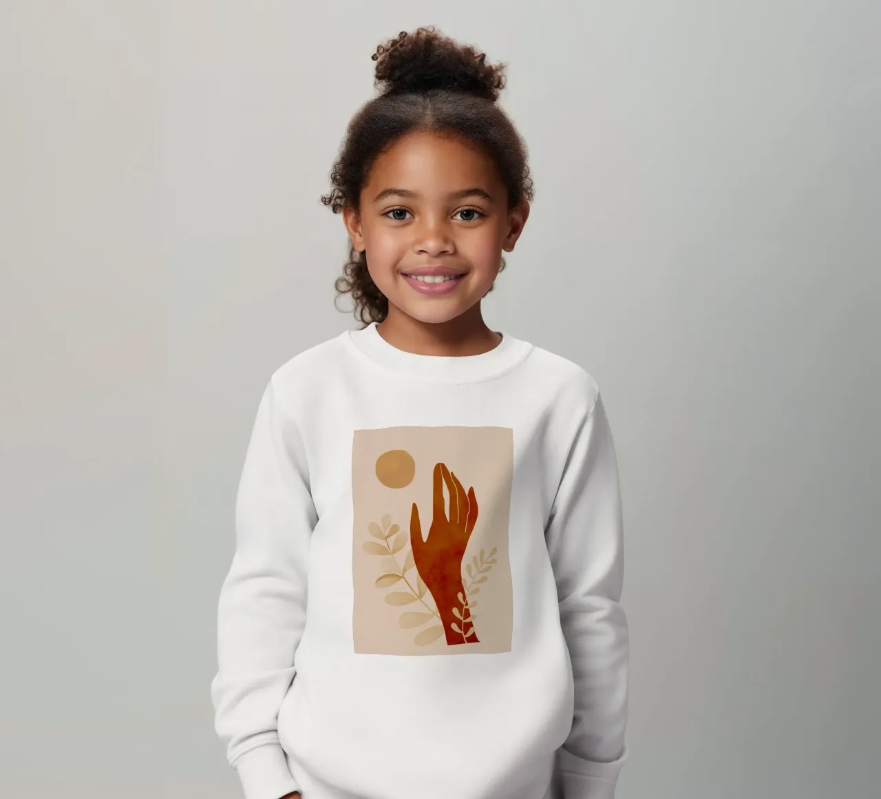 Mano e sole felpa bambino da ThingDesign