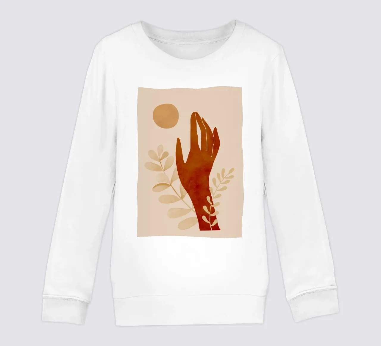 Mano e sole felpa bambino da ThingDesign