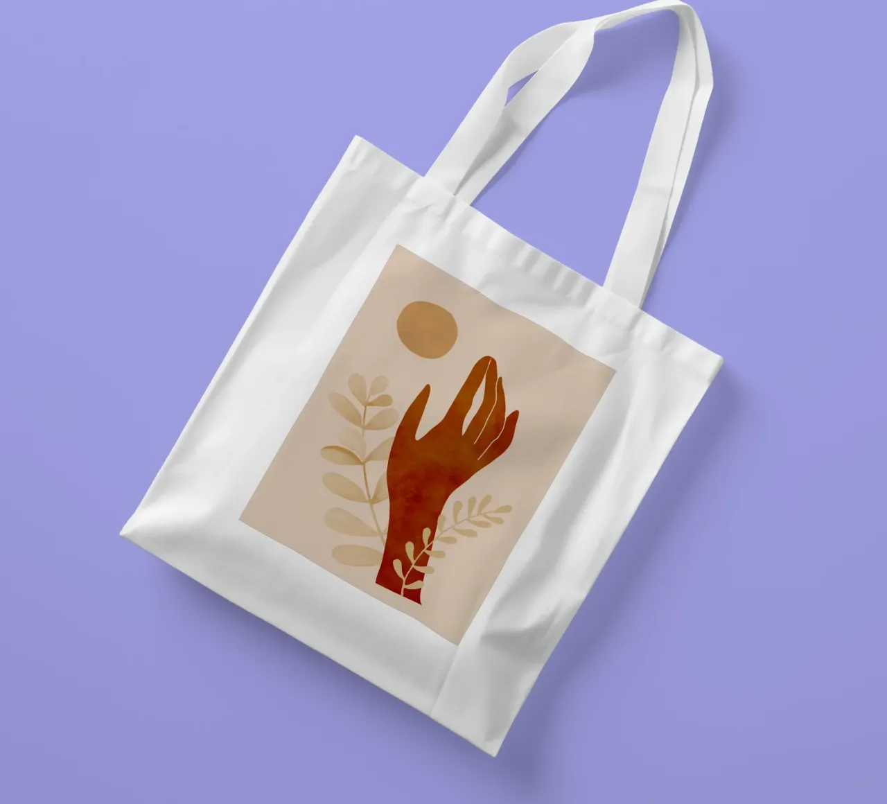 Mano e sole borsa in juta da ThingDesign
