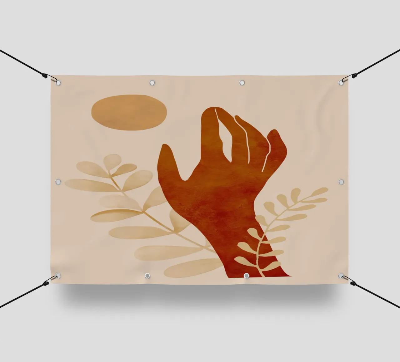 Mano e sole telo in pvc da ThingDesign