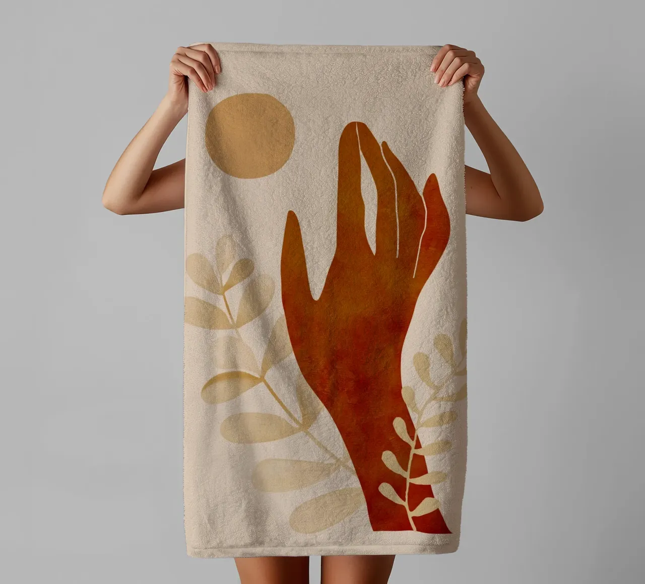 Mano e sole asciugamano da bagno da ThingDesign