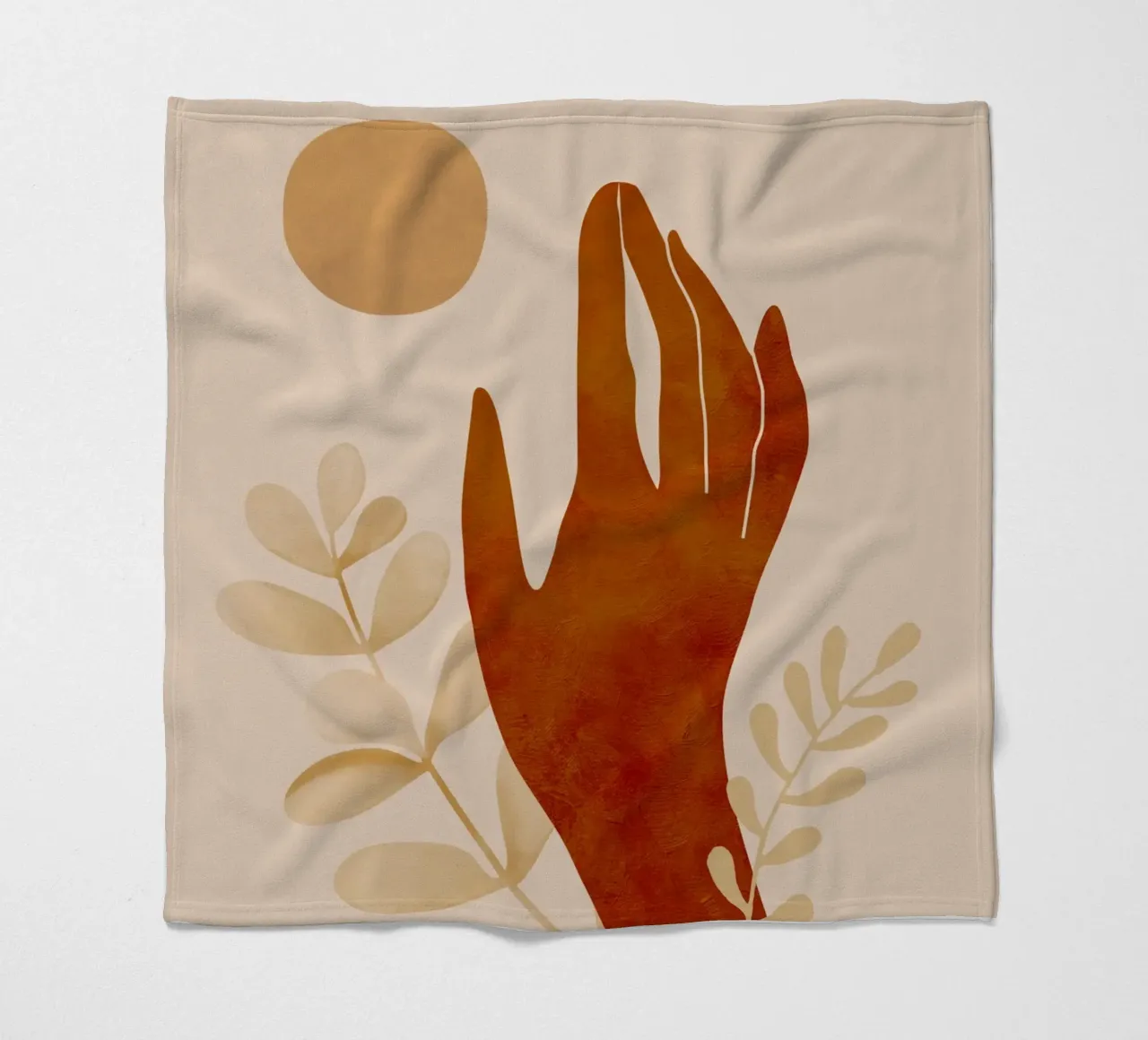 Mano e sole coperta in pile da ThingDesign
