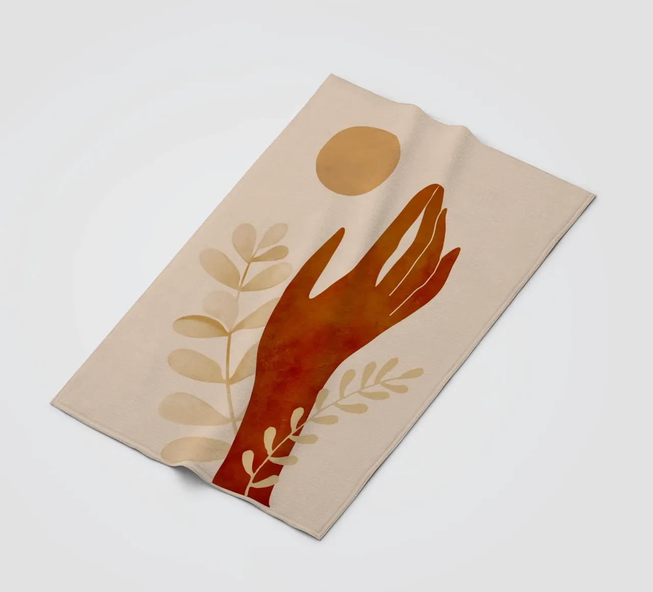 Mano e sole coperta in pile da ThingDesign
