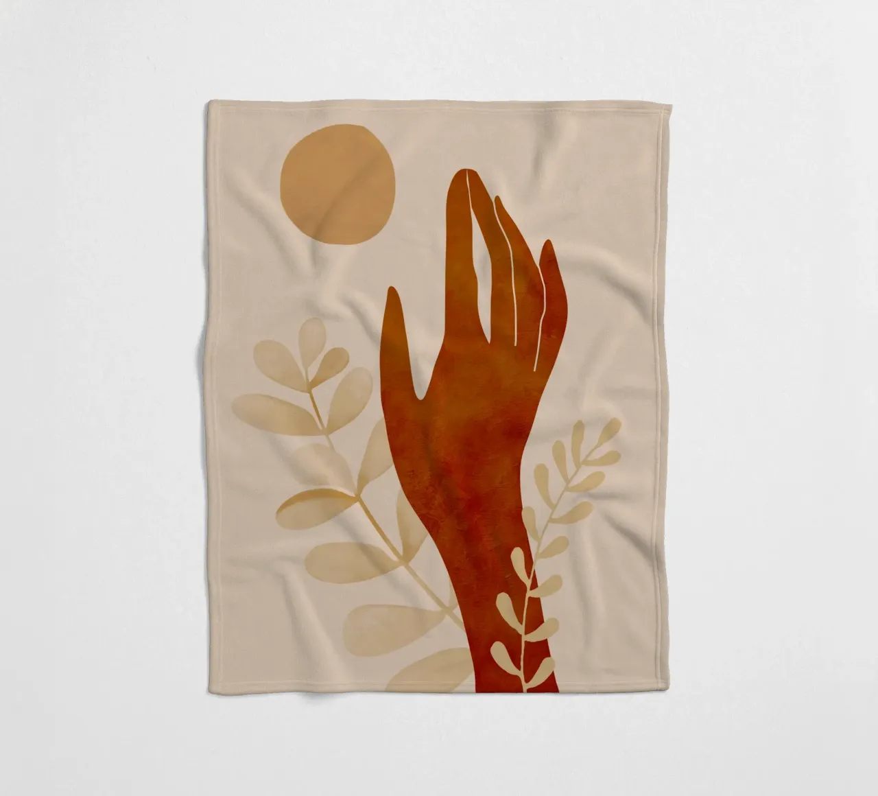 Mano e sole coperta in pile da ThingDesign