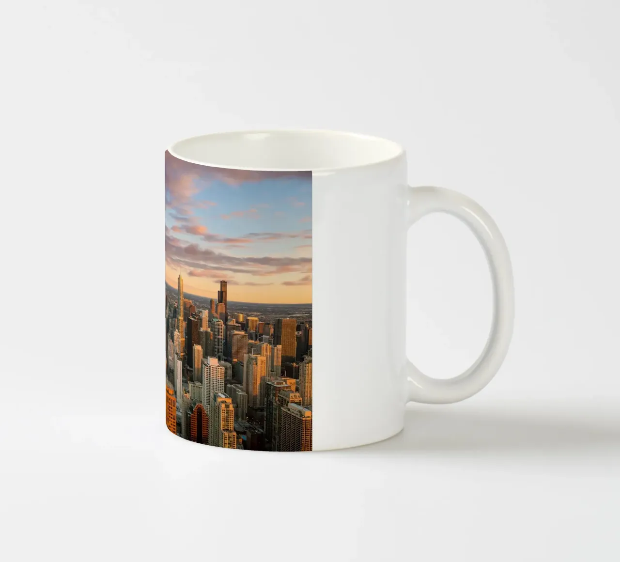 Tramonto sul Loop, Chicago, USA tazza in ceramica da Wanderlust Vibes