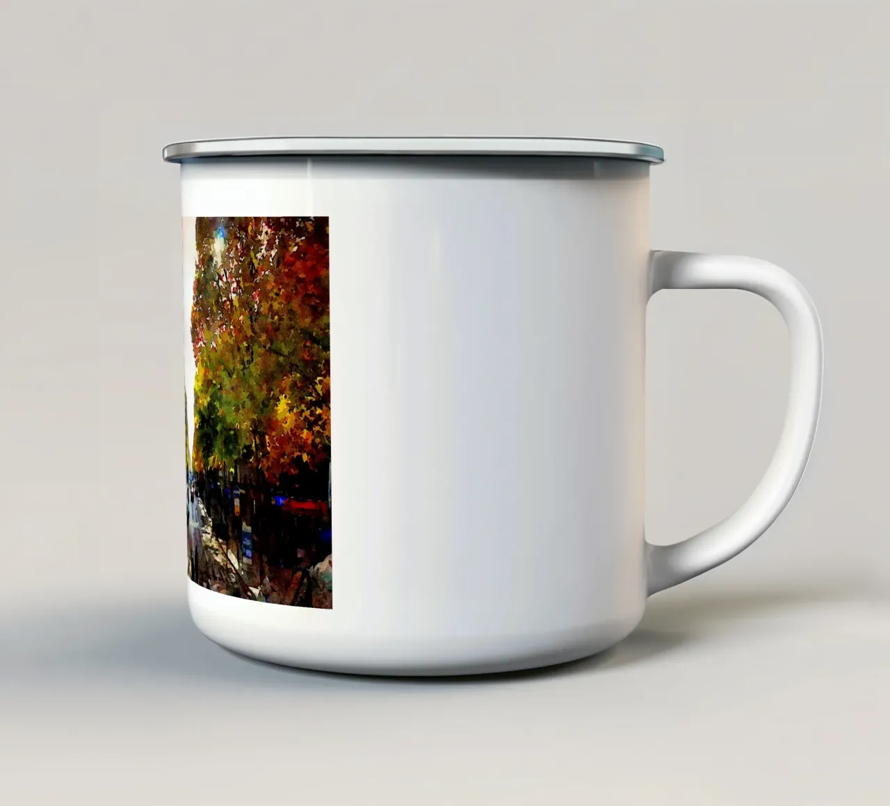 A Parigi tazza in smalto da Massimo Frascogna
