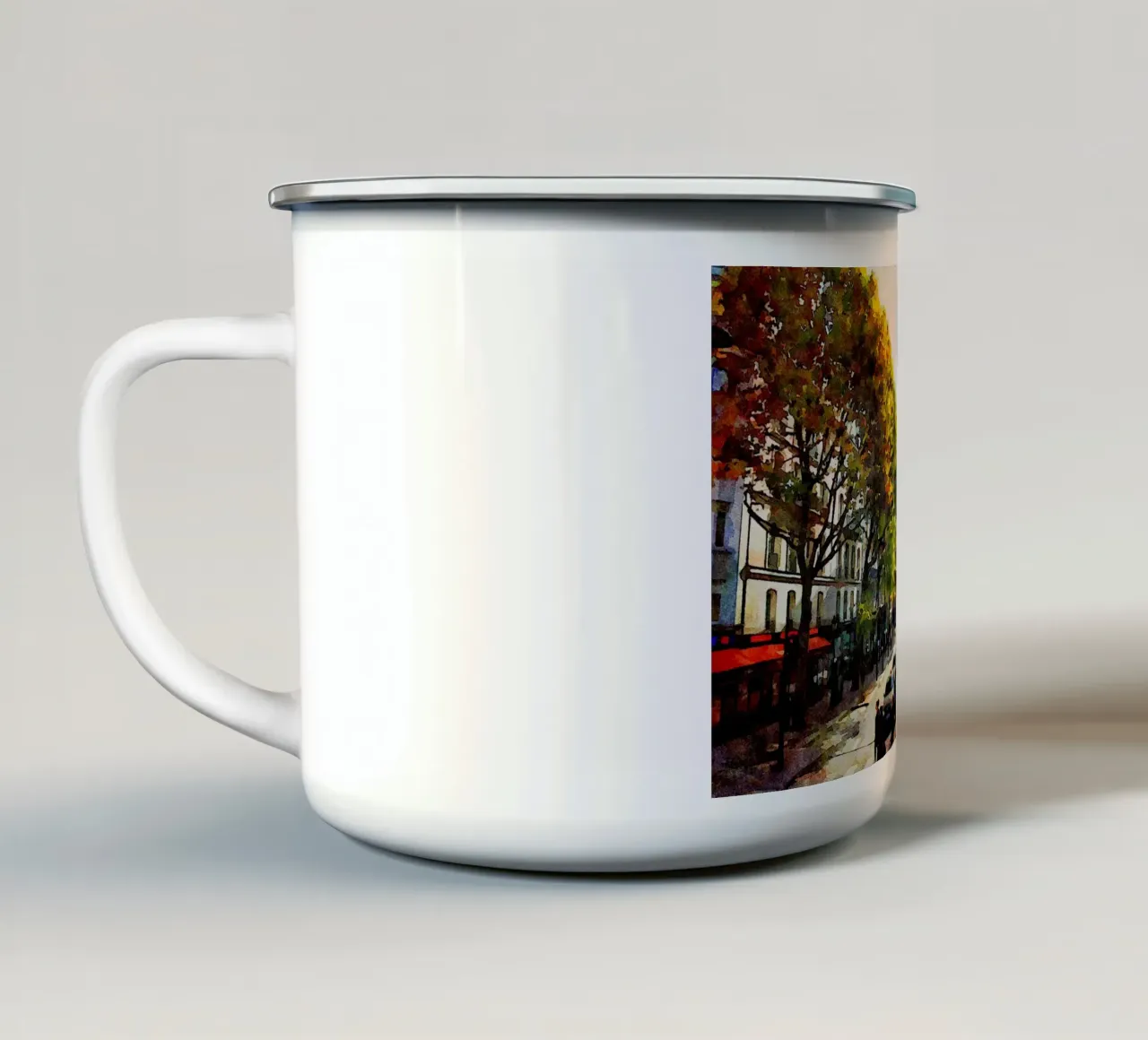 A Parigi tazza in smalto da Massimo Frascogna