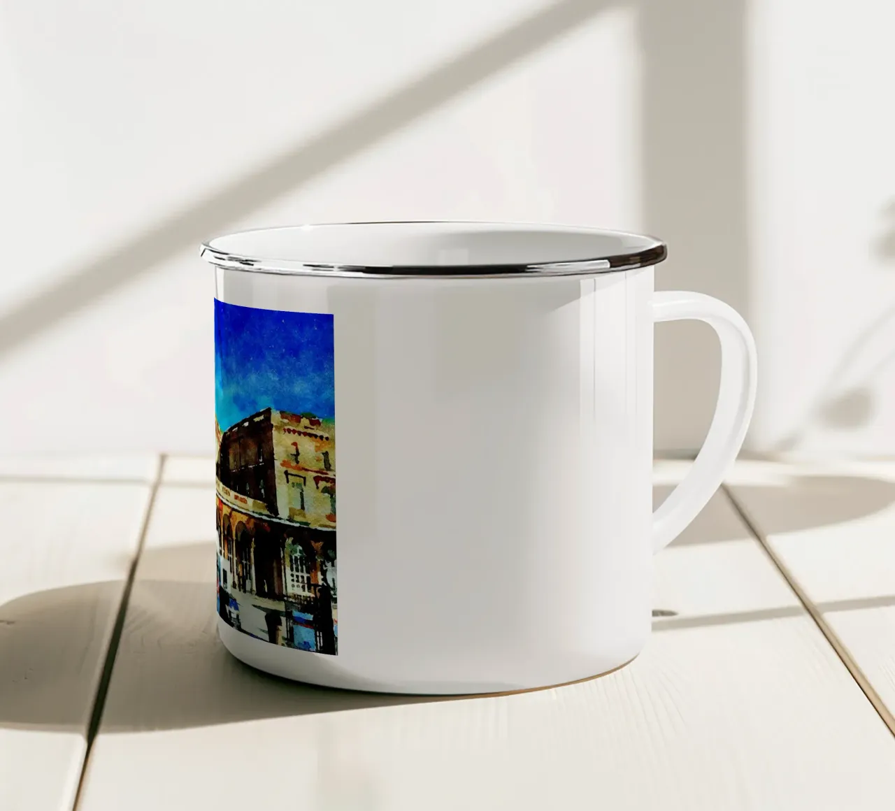 A Parigi tazza in smalto da Massimo Frascogna