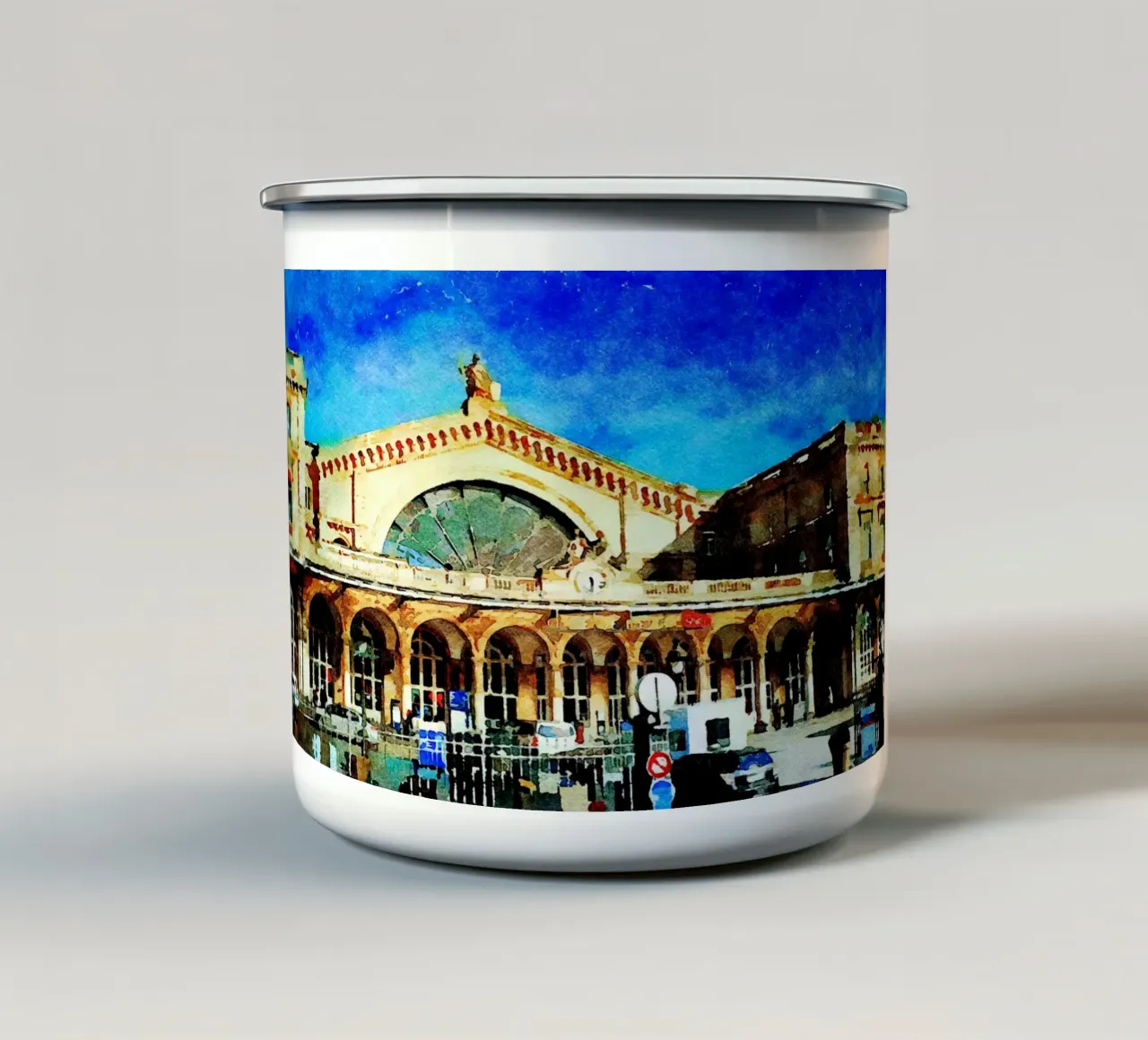 A Parigi tazza in smalto da Massimo Frascogna
