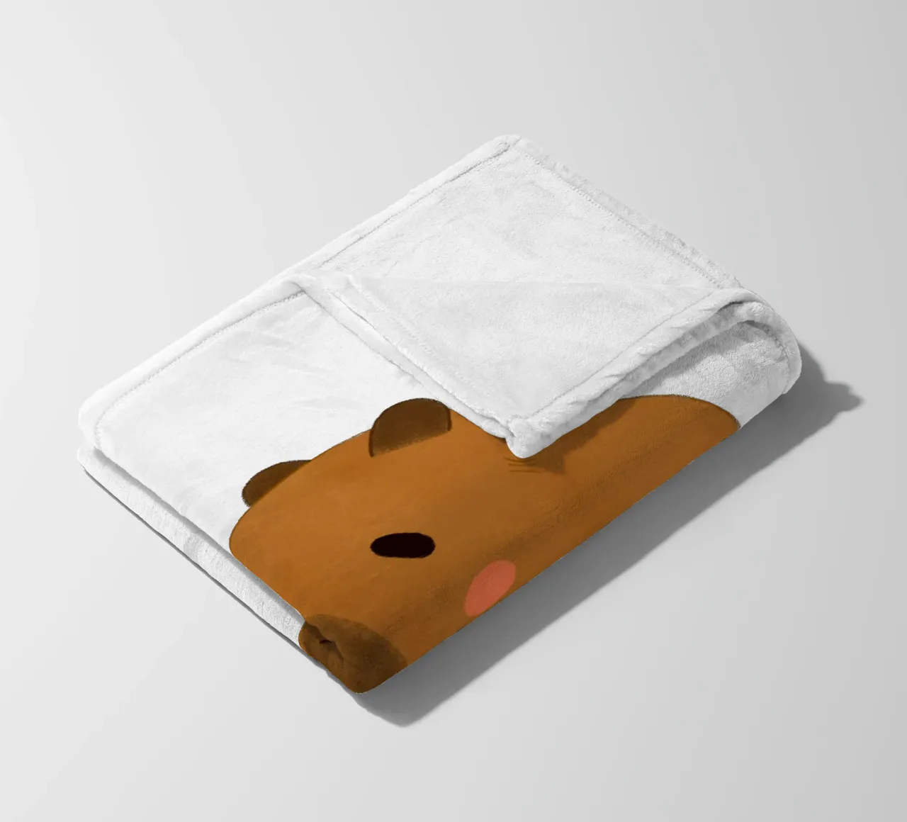 Capybara and Bird talking fleece blanket by julianamotzko