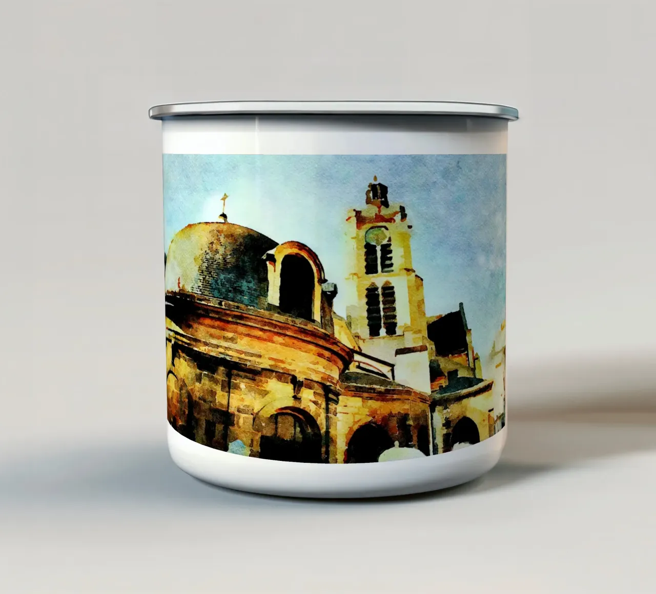 A Parigi tazza in smalto da Massimo Frascogna