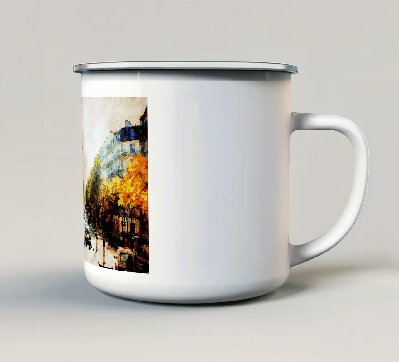 A Parigi tazza in smalto da Massimo Frascogna