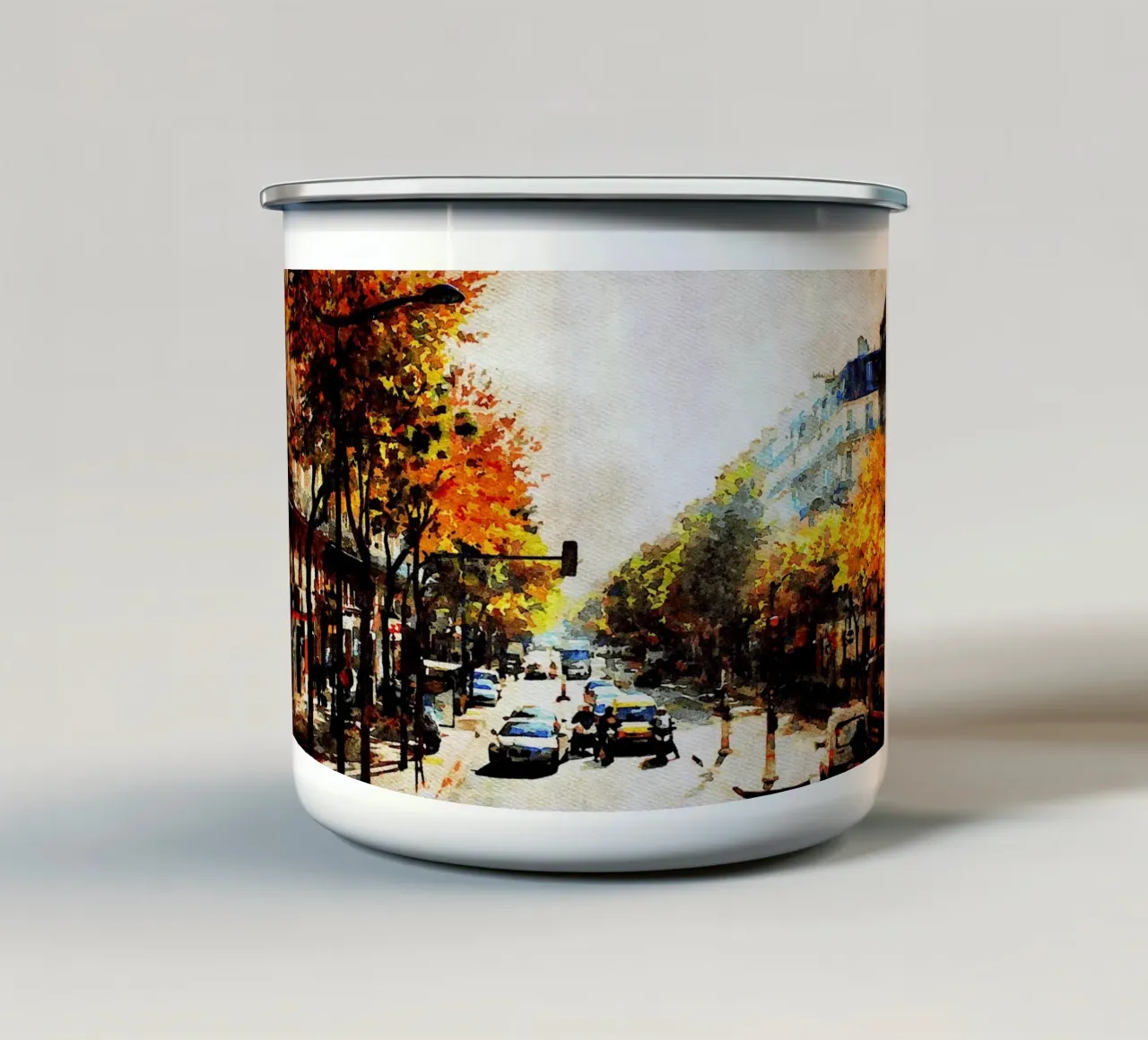 A Parigi tazza in smalto da Massimo Frascogna