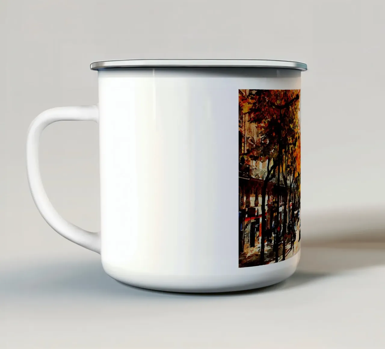 A Parigi tazza in smalto da Massimo Frascogna