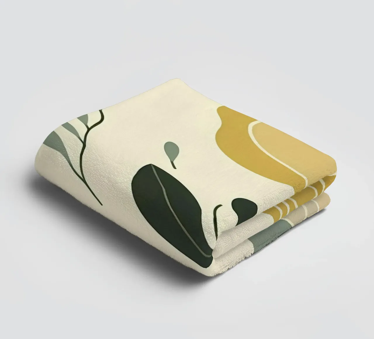 Dessin au trait minimaliste d'une rose jaune serviette de bain de Bloom And Brush