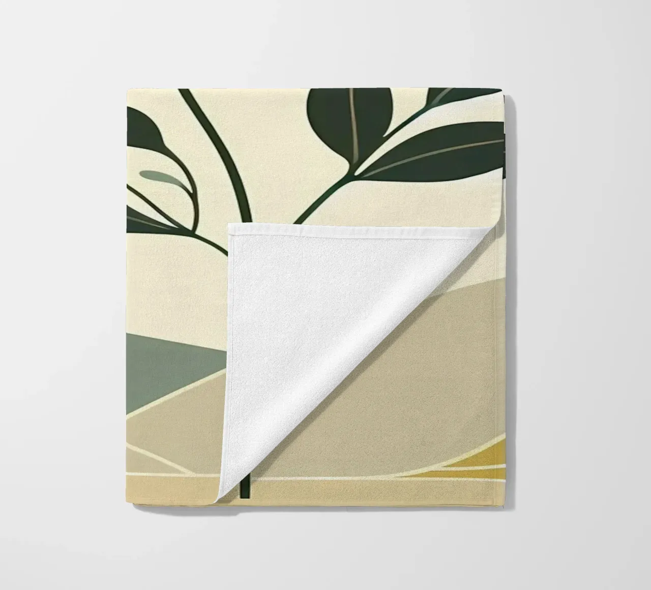 Dessin au trait minimaliste d'une rose jaune serviette de plage de Bloom And Brush