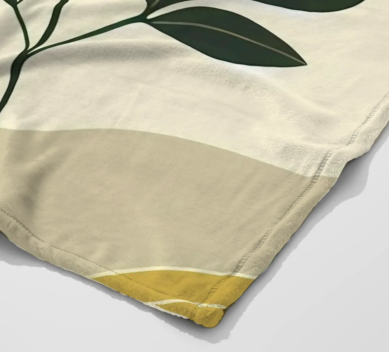 Dessin au trait minimaliste d'une rose jaune plaid polaire de Bloom And Brush