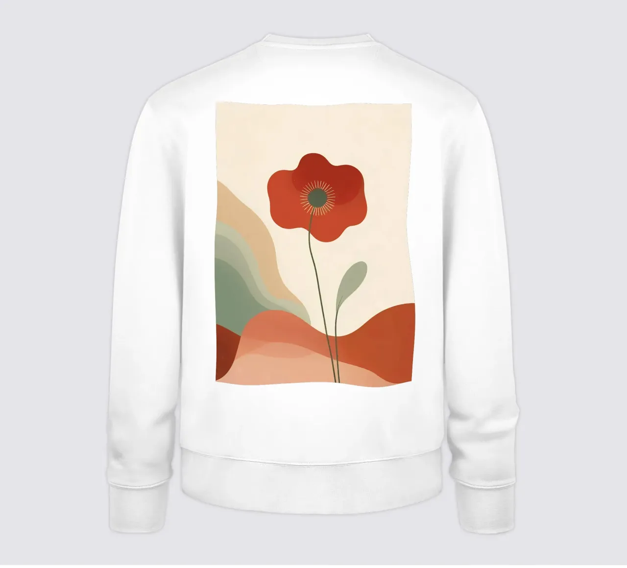 Papavero astratto minimalista felpa da Bloom And Brush