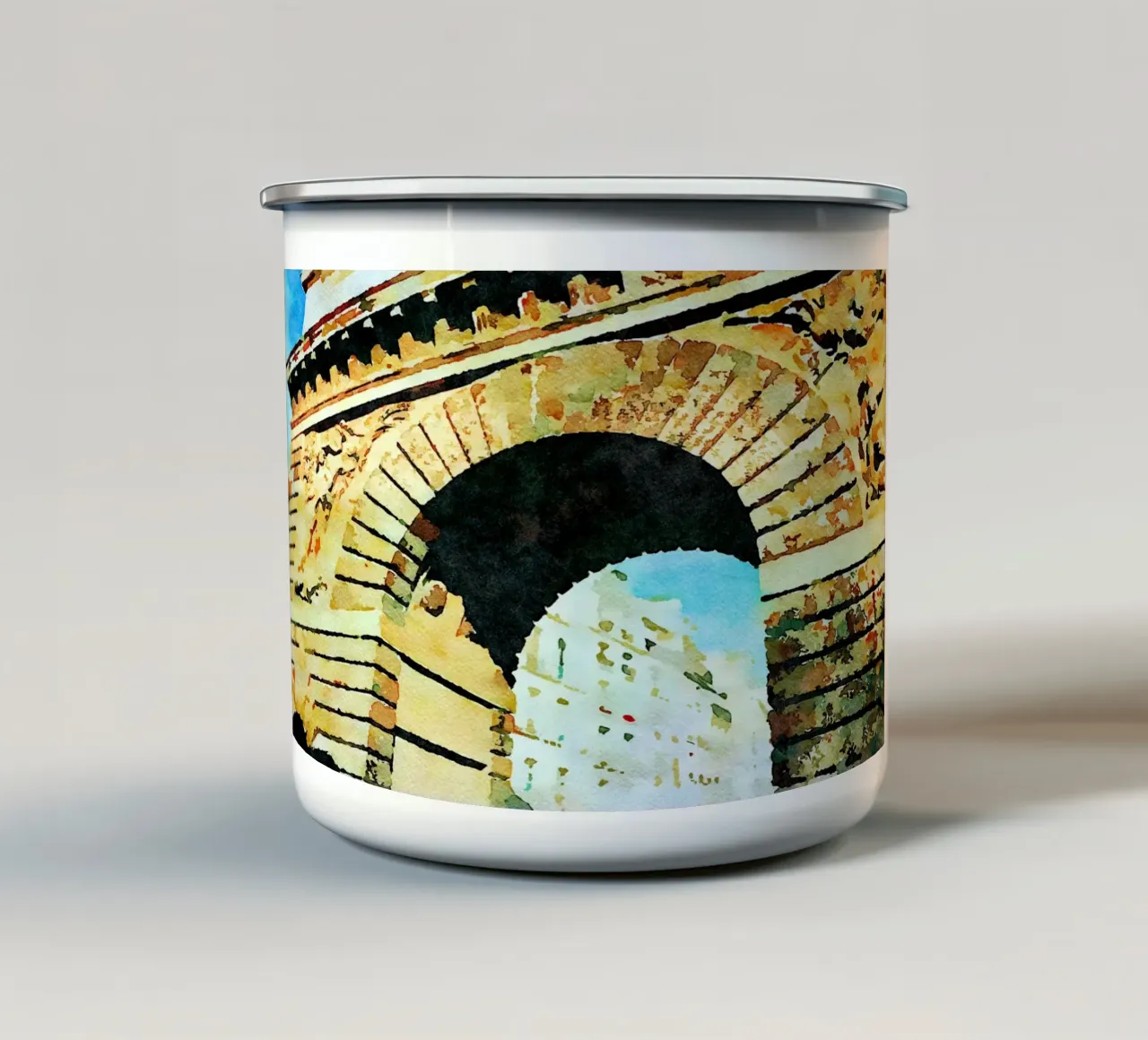 A Parigi tazza in smalto da Massimo Frascogna