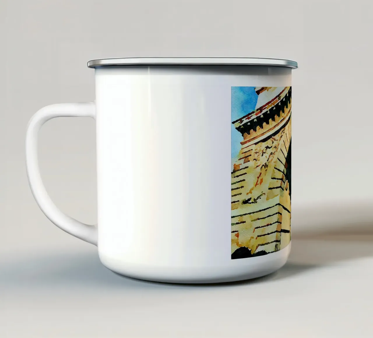 A Parigi tazza in smalto da Massimo Frascogna