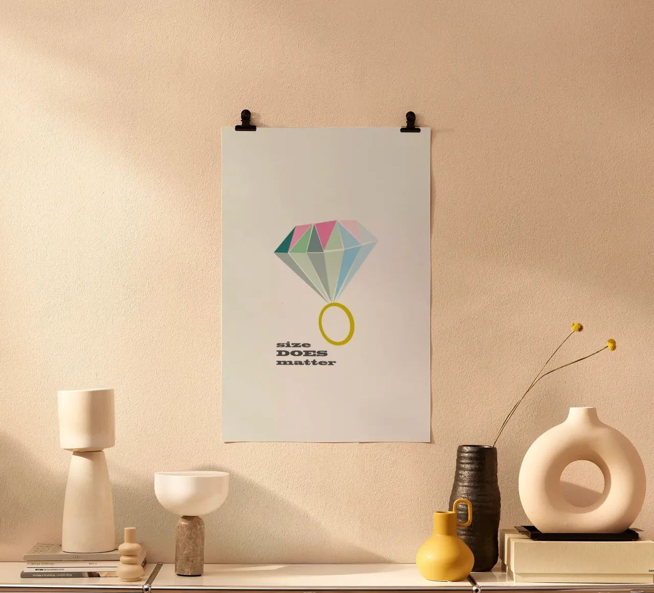 Size poster con telaio in legno da Trabolt Design