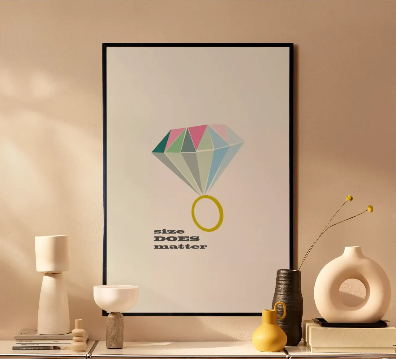 Size poster con telaio in legno da Trabolt Design