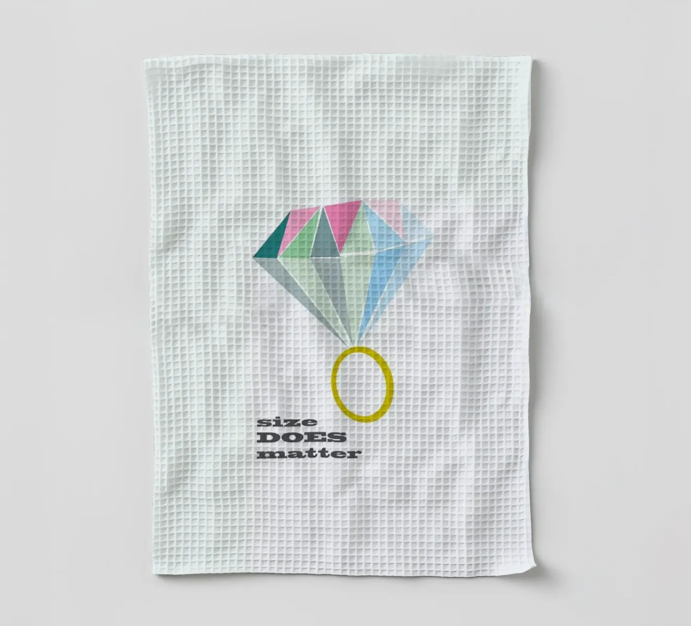 Size tea towel by Trabolt Design