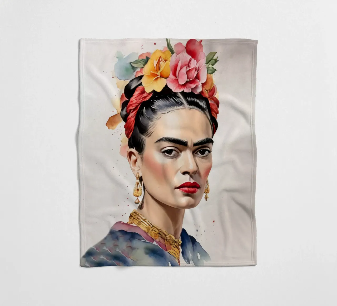 Frida Kahlo ad acquerello coperta in pile da 🎁 ARTVI-SHOP