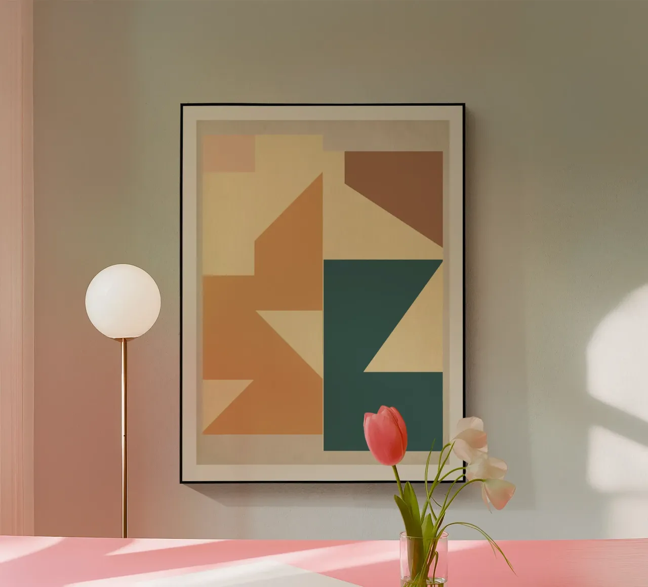 Gerahmte Geometrie Acryl-Glas von Gaite