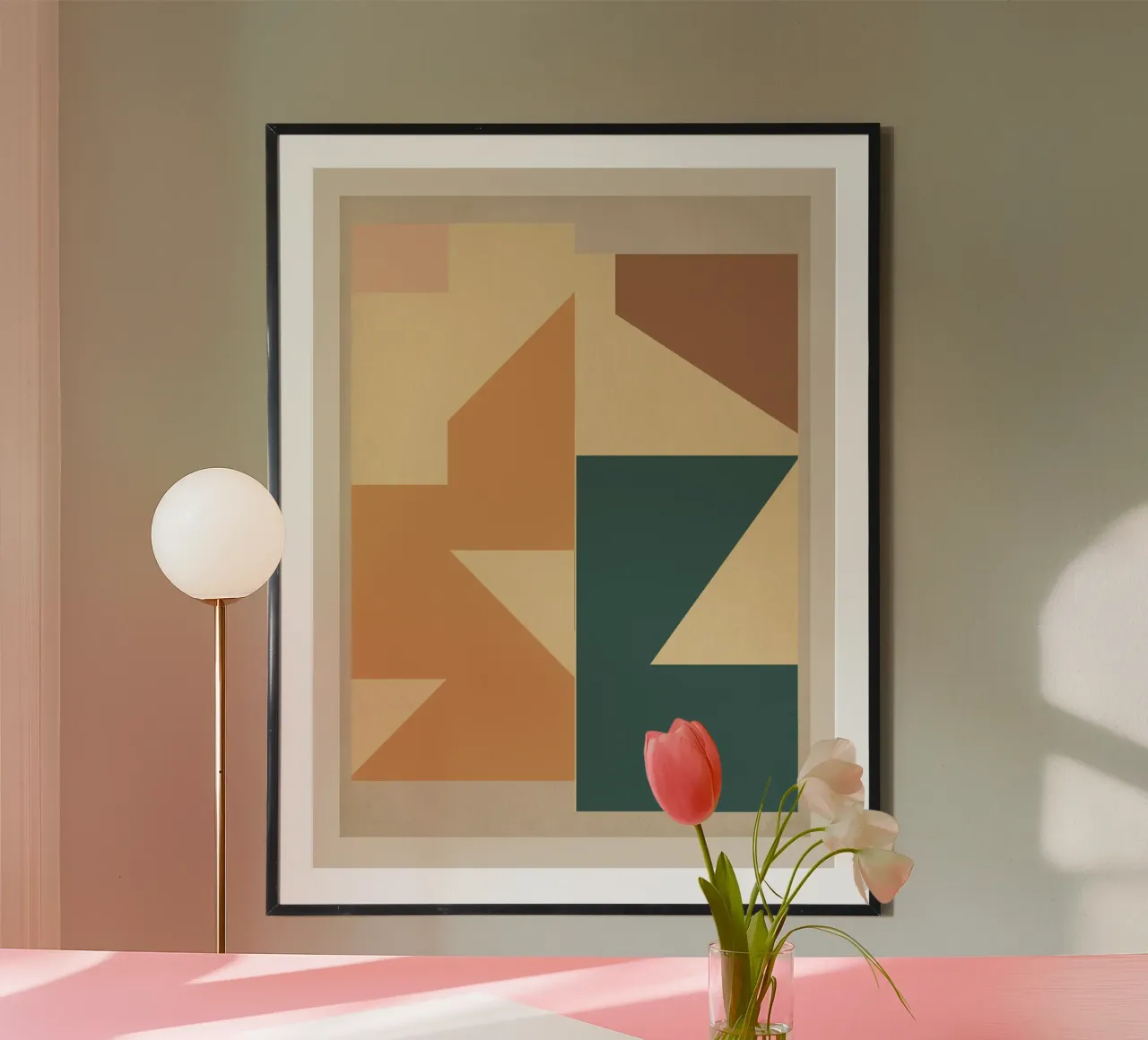 Framed Geometry poster by Gaite