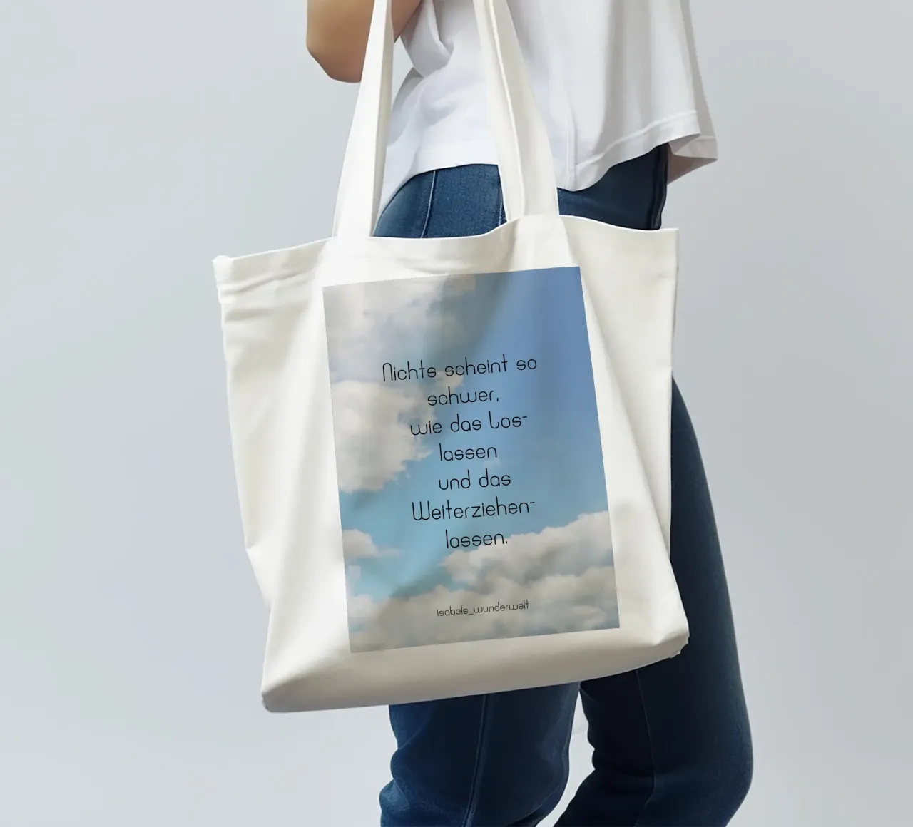 Das Loslassen borsa in juta da AESTHETIC VIBES by Isabel