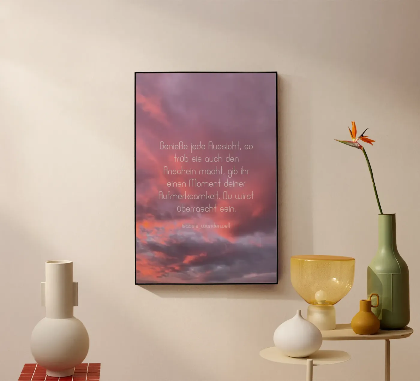 Die Aussicht acrylic glass by isabels_wunderwelt_digital_art