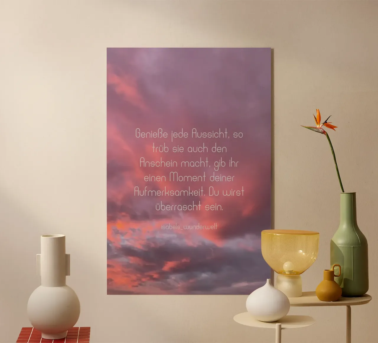 Die Aussicht plexiglass da AESTHETIC VIBES by Isabel