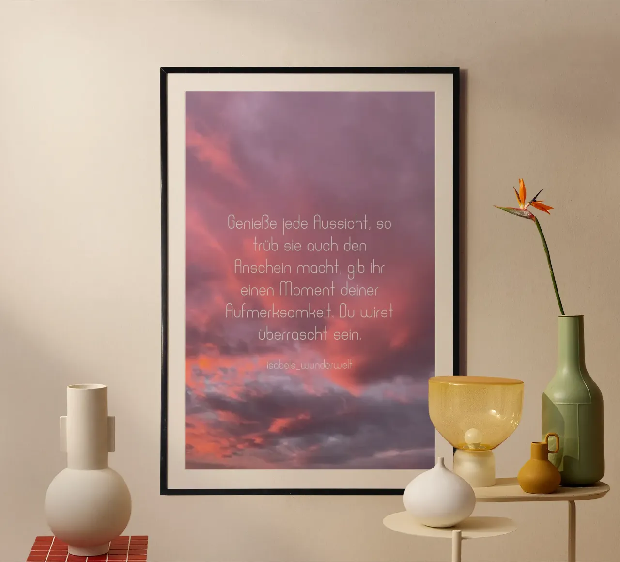Die Aussicht carta hahnemühle da AESTHETIC VIBES by Isabel