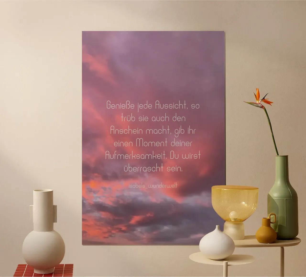 Die Aussicht carta hahnemühle da AESTHETIC VIBES by Isabel
