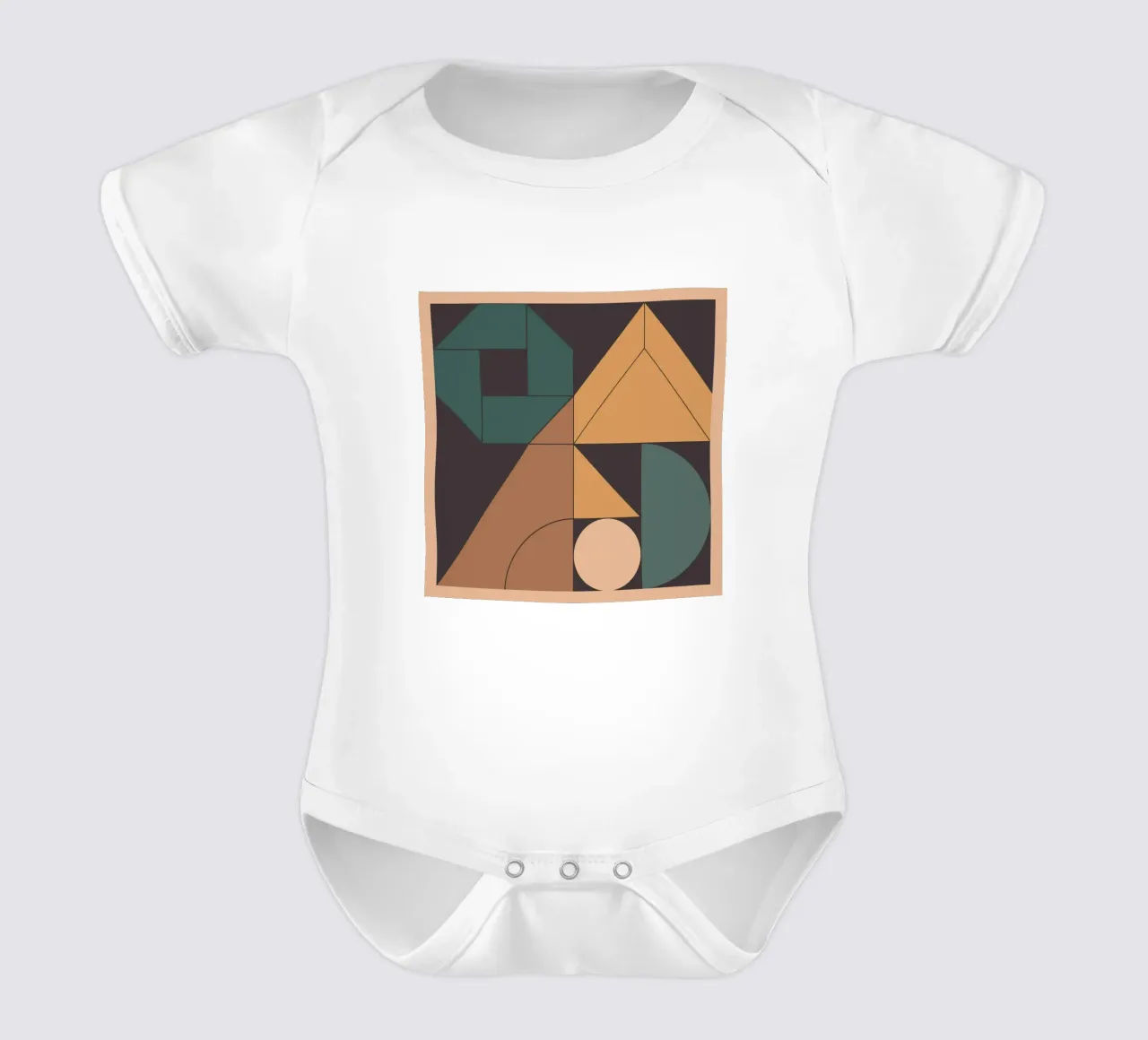 Retro Geometry body neonato maniche corte da Gaite