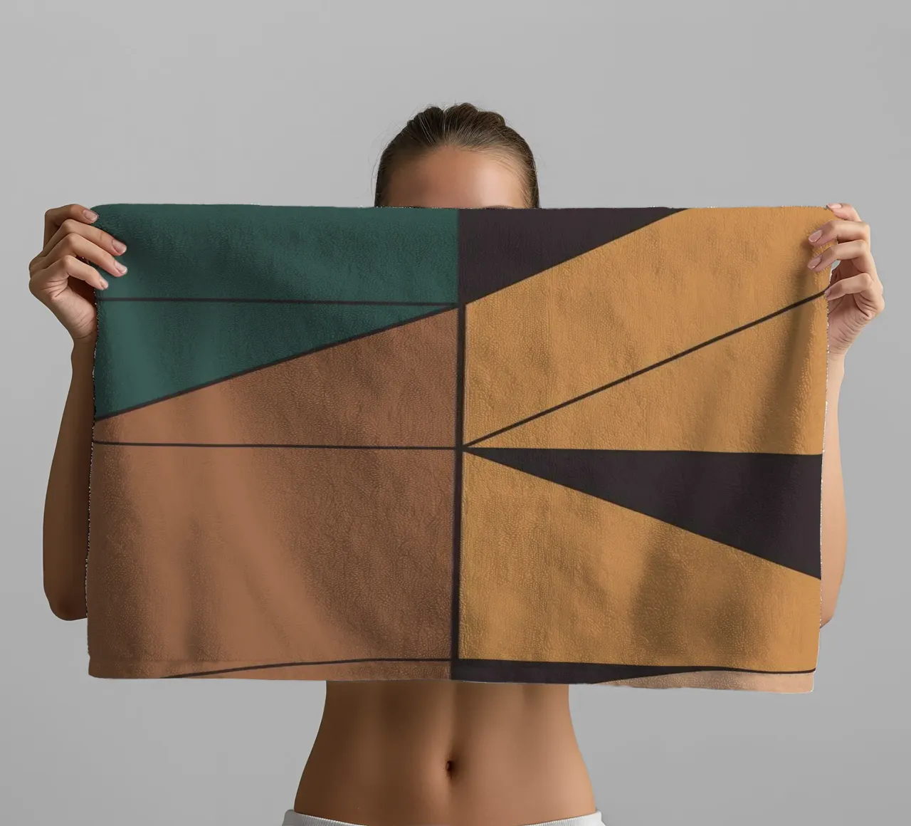 Retro geometrie badhanddoek van Gaite