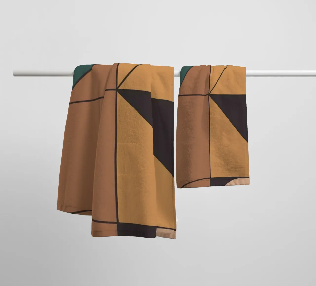 Retro geometrie badhanddoek van Gaite